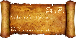 Szántó Petra névjegykártya