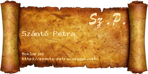 Szántó Petra névjegykártya