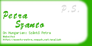 petra szanto business card